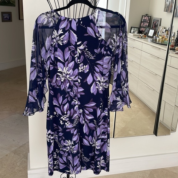 CONNECTED APPAREL CHIFFON SLEEVE DRESS - Picture 5 of 5